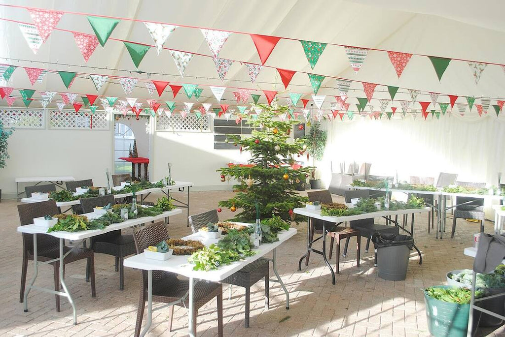 Festivitie workshops in the Tiptree tea room marquee